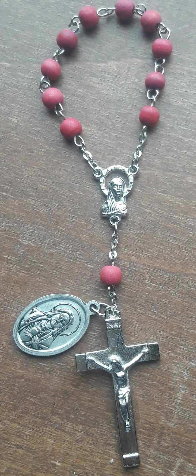 Vintage O L Guadalupe / Sacred Heart of Mary CHAPLET rosary Mary Diego Mexico