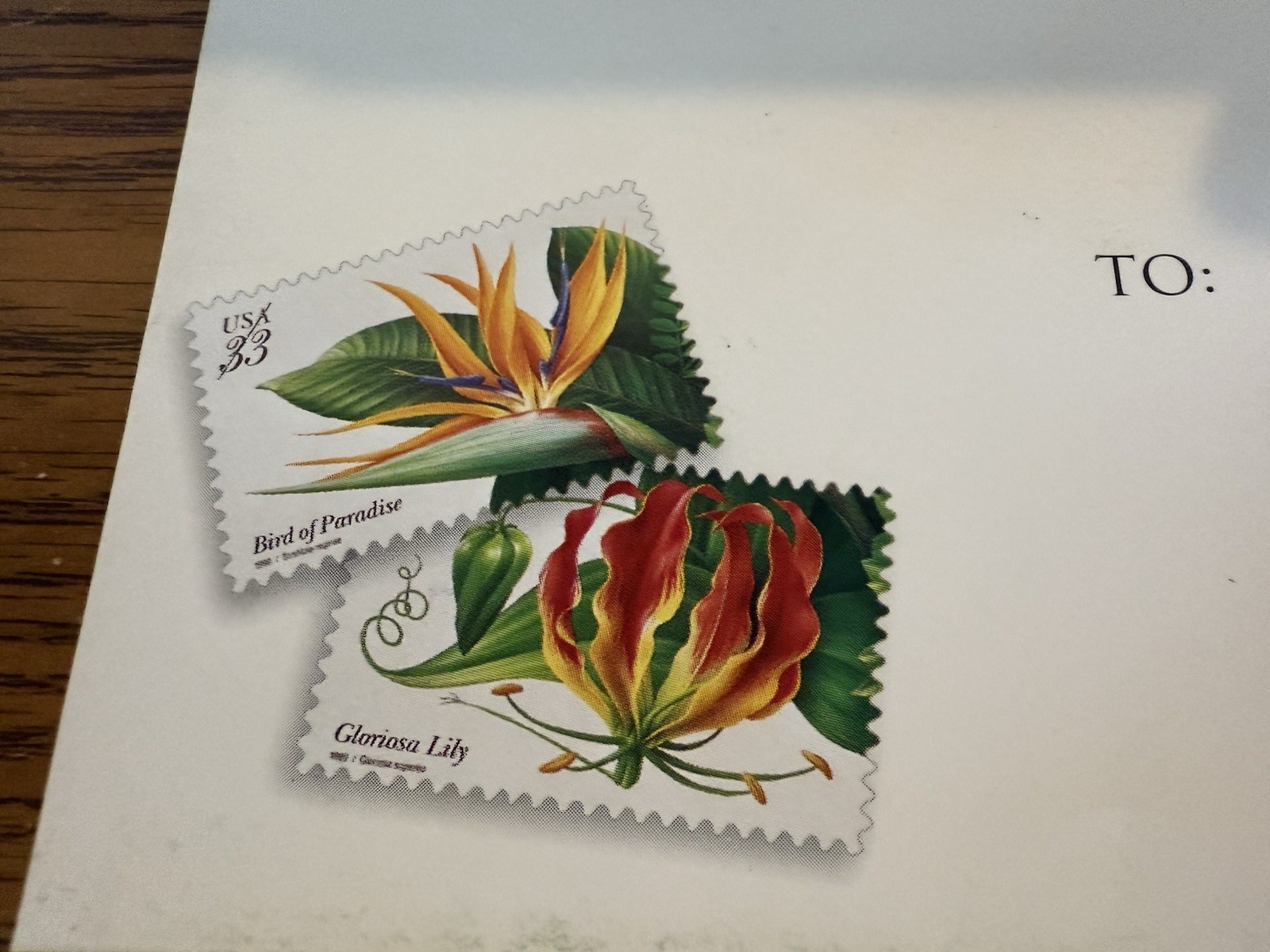 Scott 3310-13 1999 USPS Tropical envelope – unused no postage