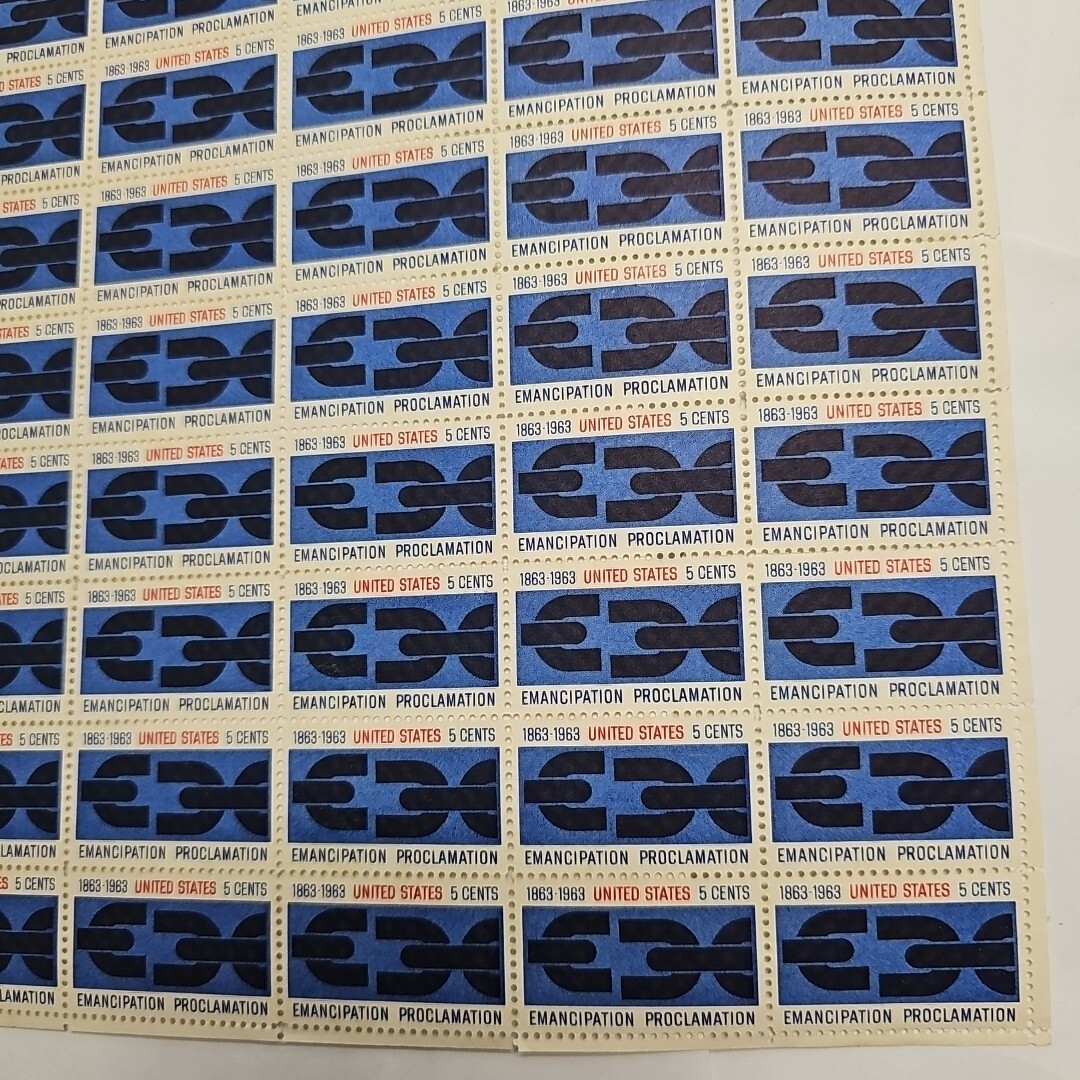 Stamp US Postage 5c 5 Cent Sheet OF 50 Stamps Emancipation Proclamation