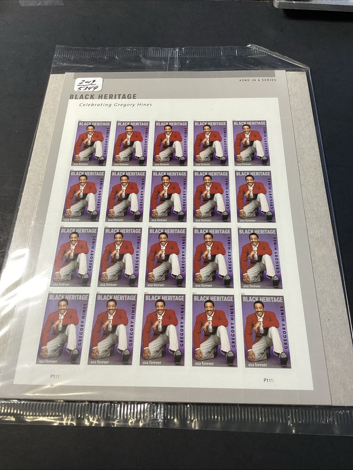 SCOTT#5349-BLACK HERITAGE-CELEBRATING GREGORY HINES-DANCER,.2019 NIP