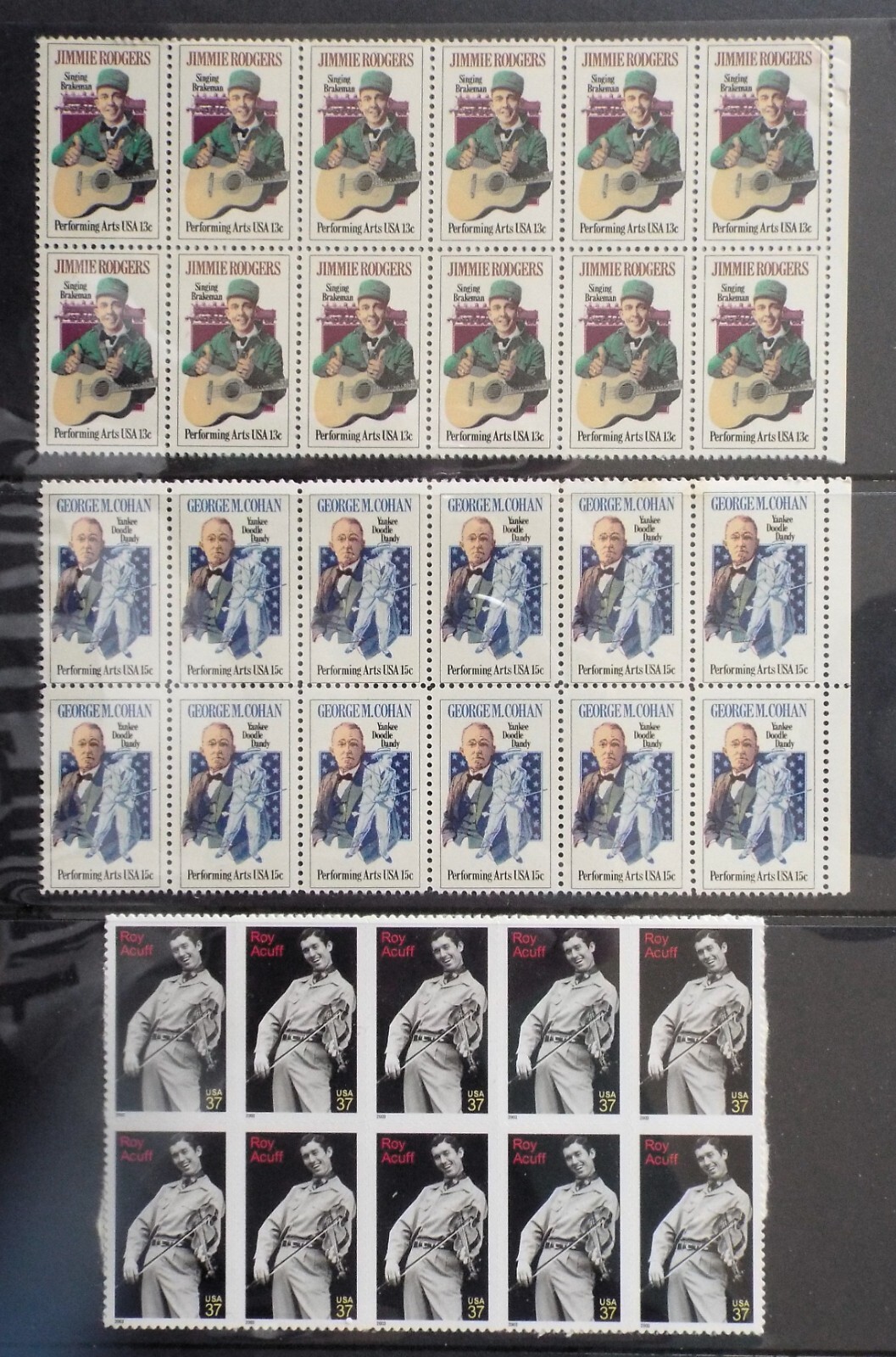 US Postage Stamps Face Value $45+ Unused Lot #98 Sheets Blocks Song and Dance