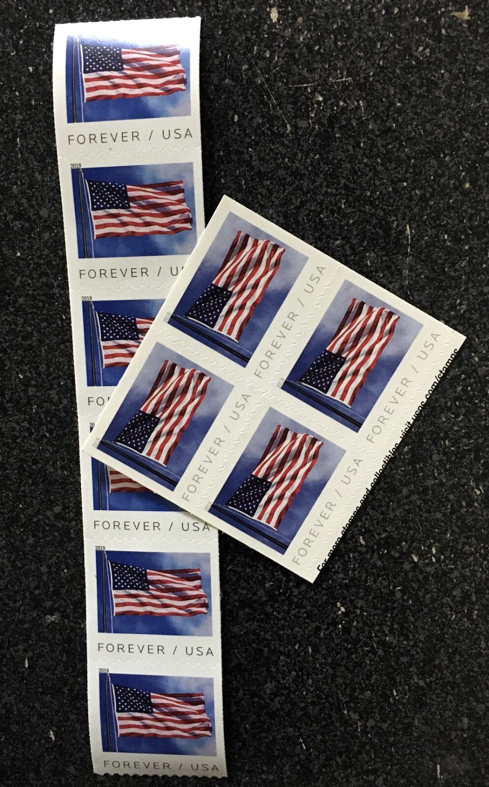 (10) USPS Forever Stamps – 2019 US Flag – Postage For First Class Mail
