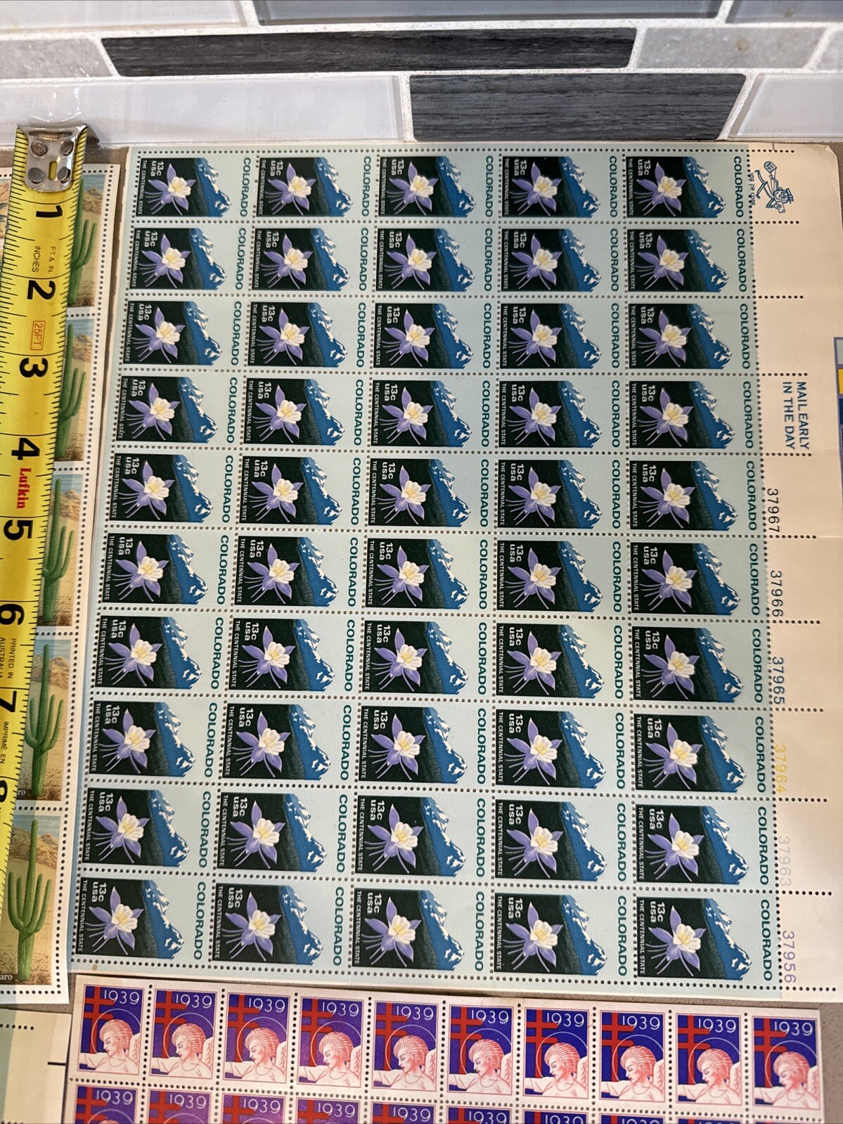 US Stamps Postage Sheets 6 Full Unused Mint Condition