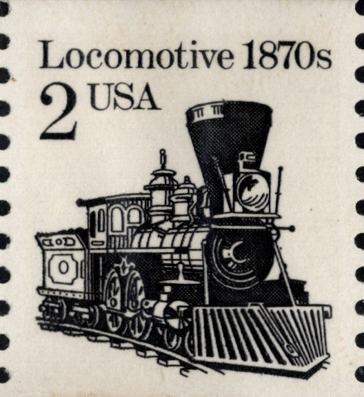 USA 1983 LOCOMOTIVE STRIP OF FIVE STAMPS , 2 CENT, SCOTT 2226 MNH