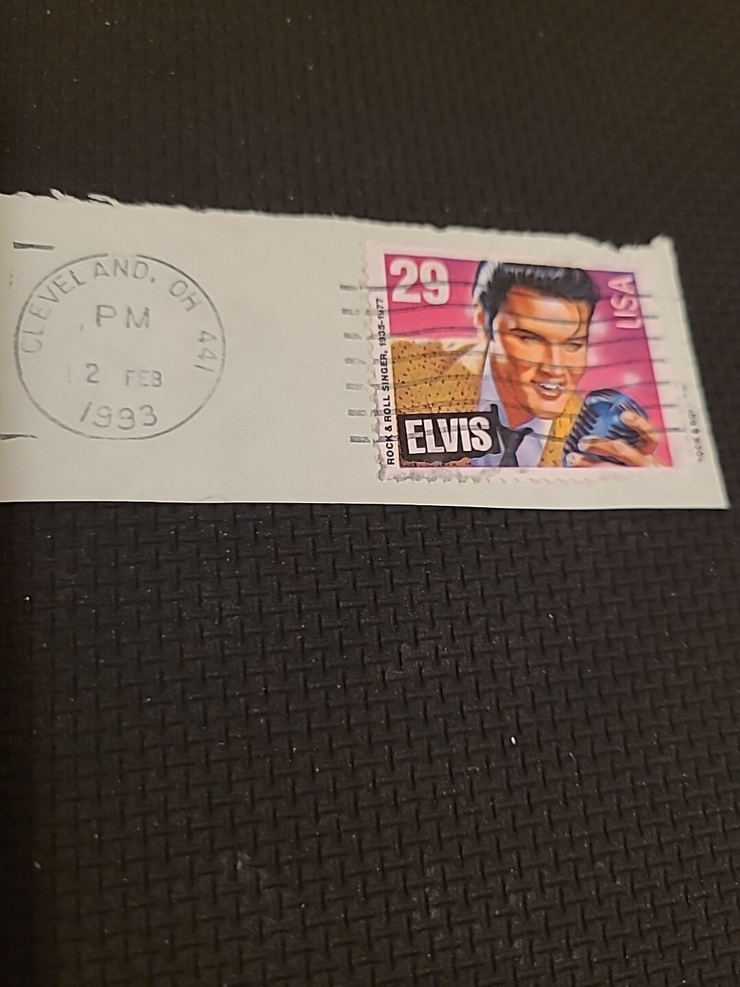 Vintage 1993 Elvis Presley Cancelled Postal Stamp First Issue Cleveland Ohio