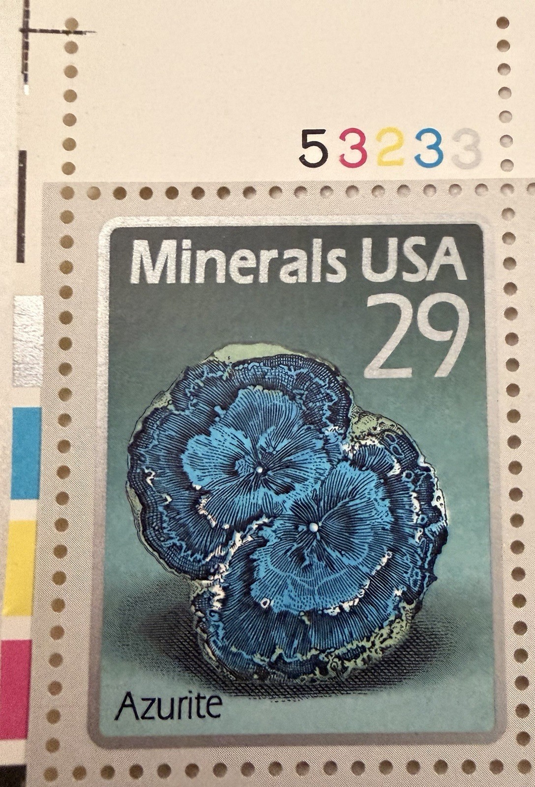 USPS A Lot of 20 Minerals USA $.29 Stamps 1991 Mint Never Hinged