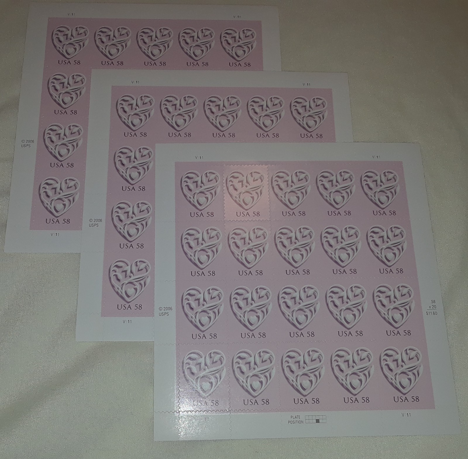 Three Sheet x 20 = 60 ANIMAL RESCUE Adopt a Shelter Pet 44¢ US Stamps. 4451-4460
