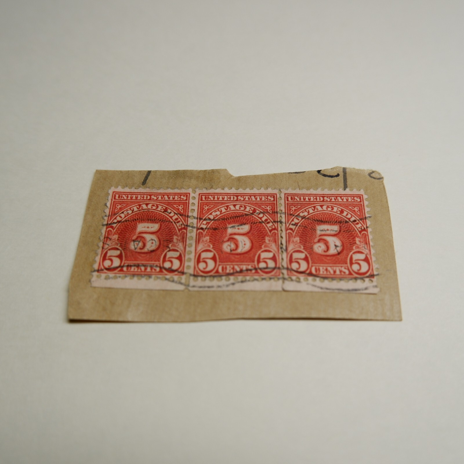 United States 5 Cent Postage Due Antique Stamps – Lot of 3
