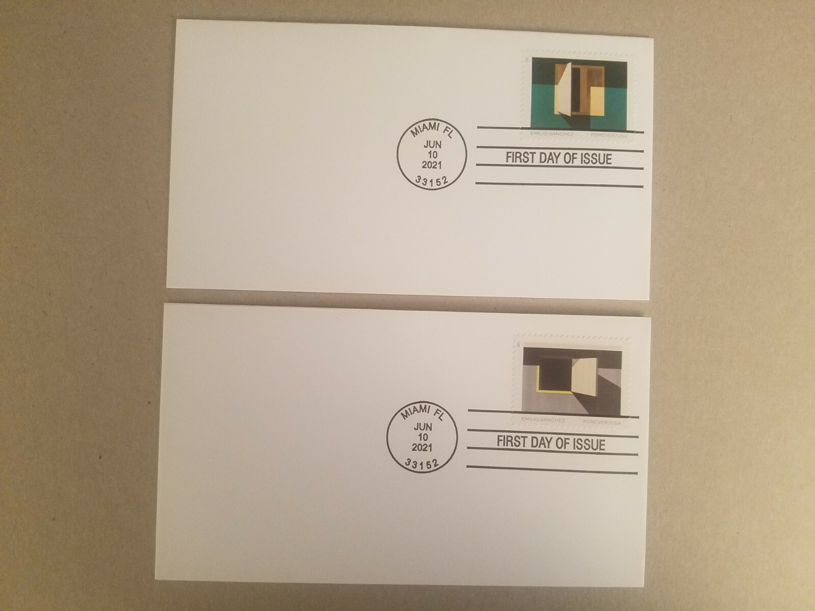 USPS 2021 Emilio Sanchez Forever Stamps on FDC. 4 Covers.