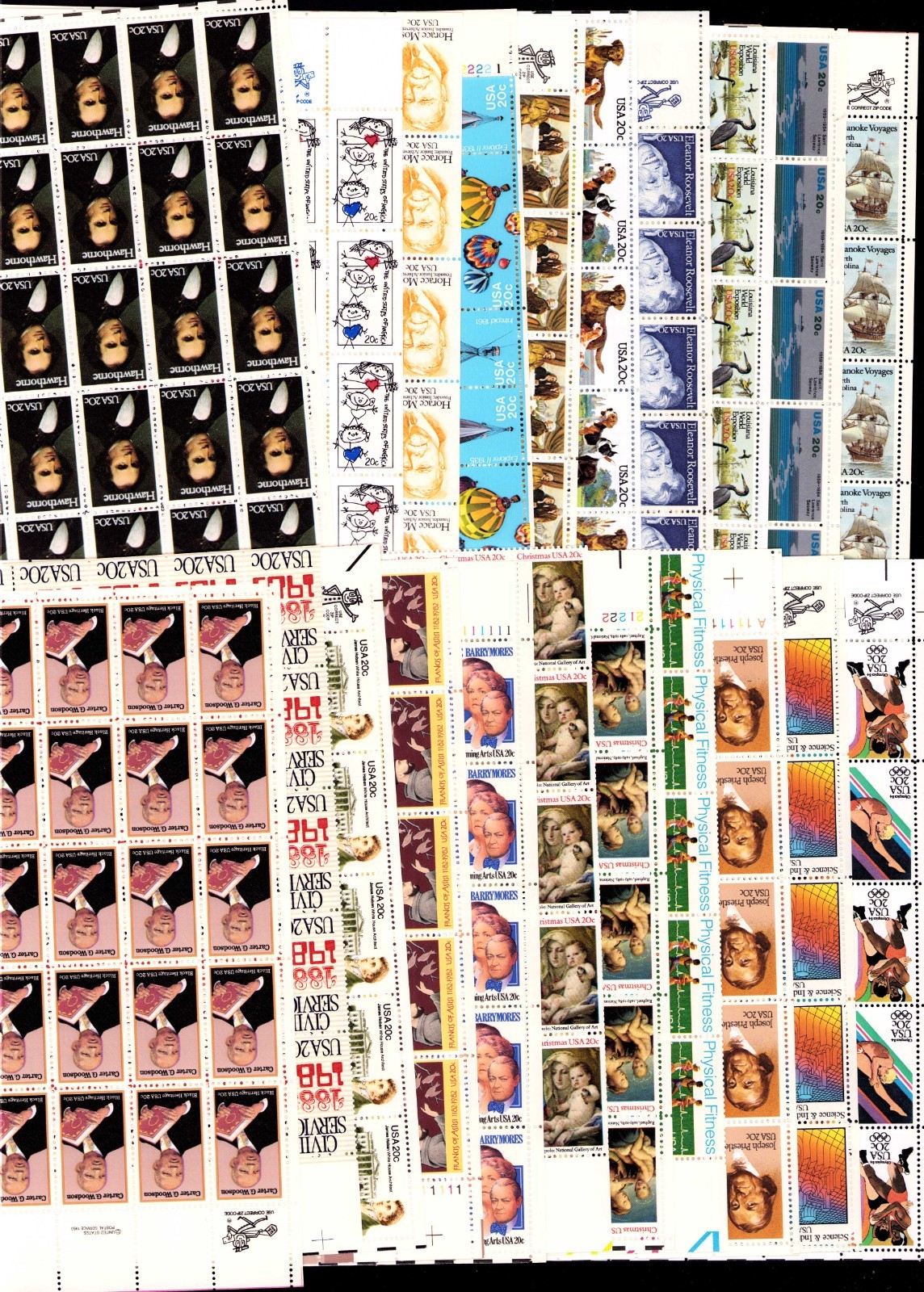 U.S. DISCOUNT POSTAGE LOT OF 1008 20¢ STAMPS FACE $201.6 For $125