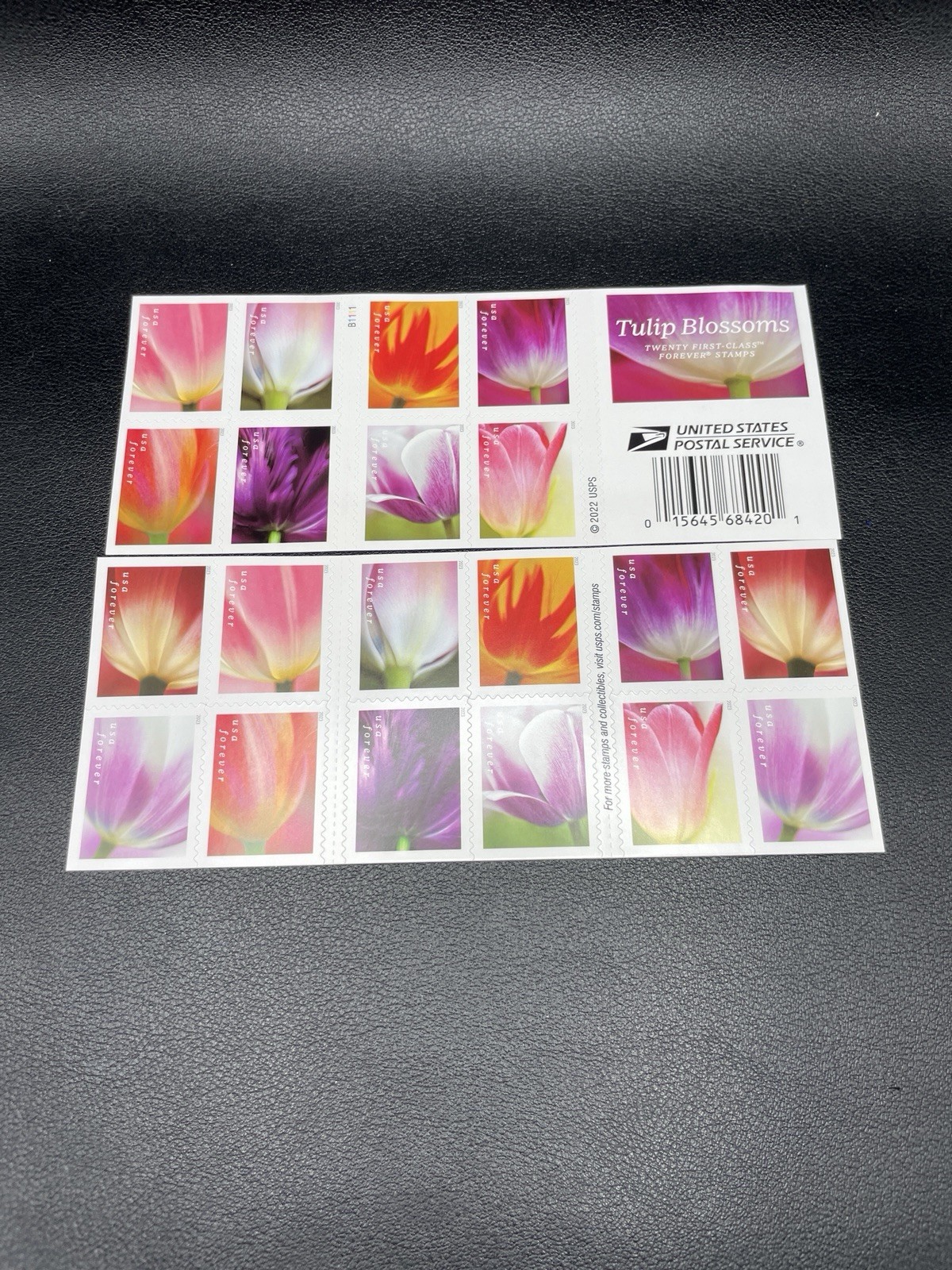 40 Count USPS Forever Stamps | Tulip Blossoms | Self Stick | 2 Sheets of 20