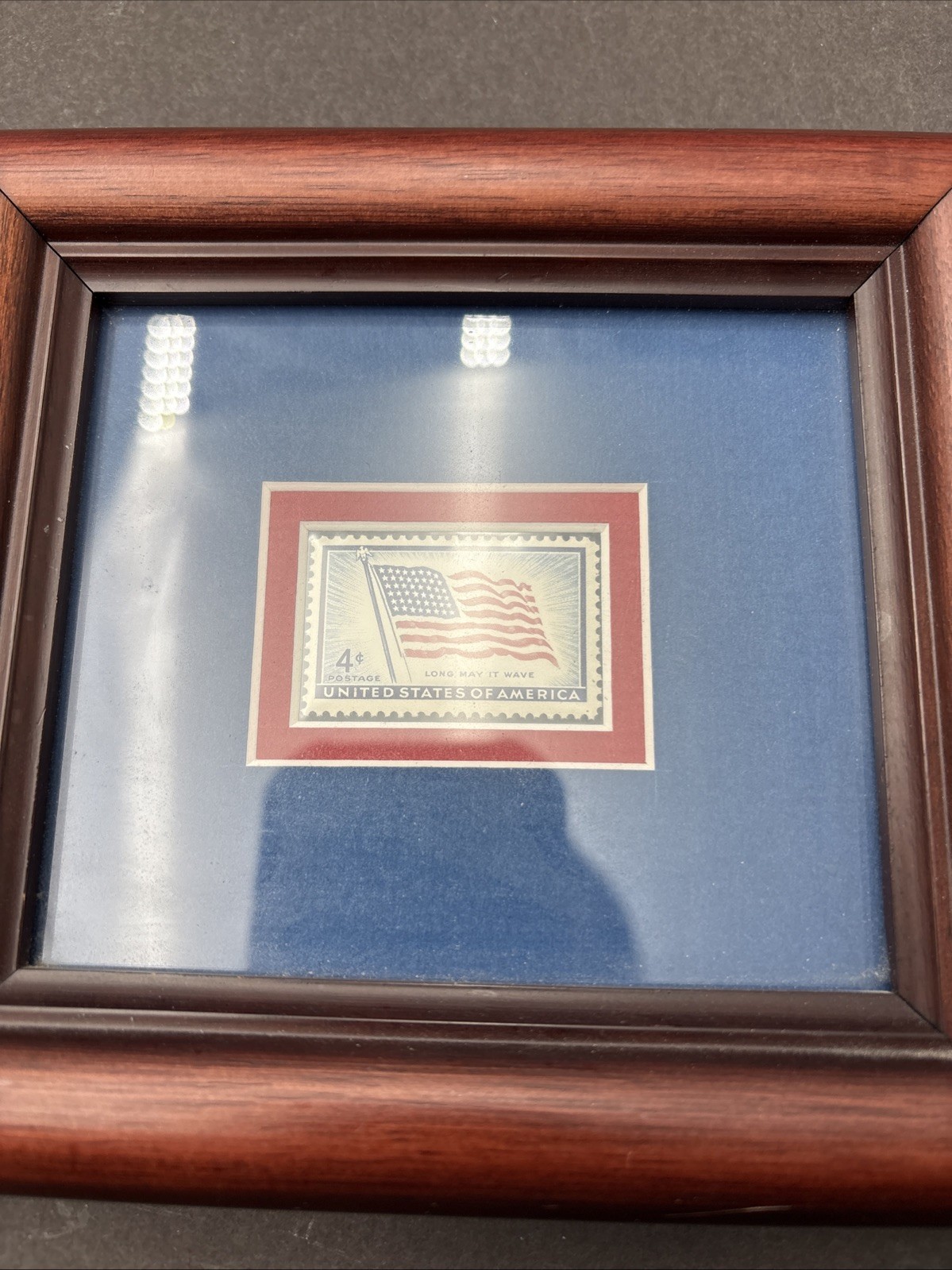 USPS 4c Us Flag Long May It Wave Framed Edition Postage Stamp