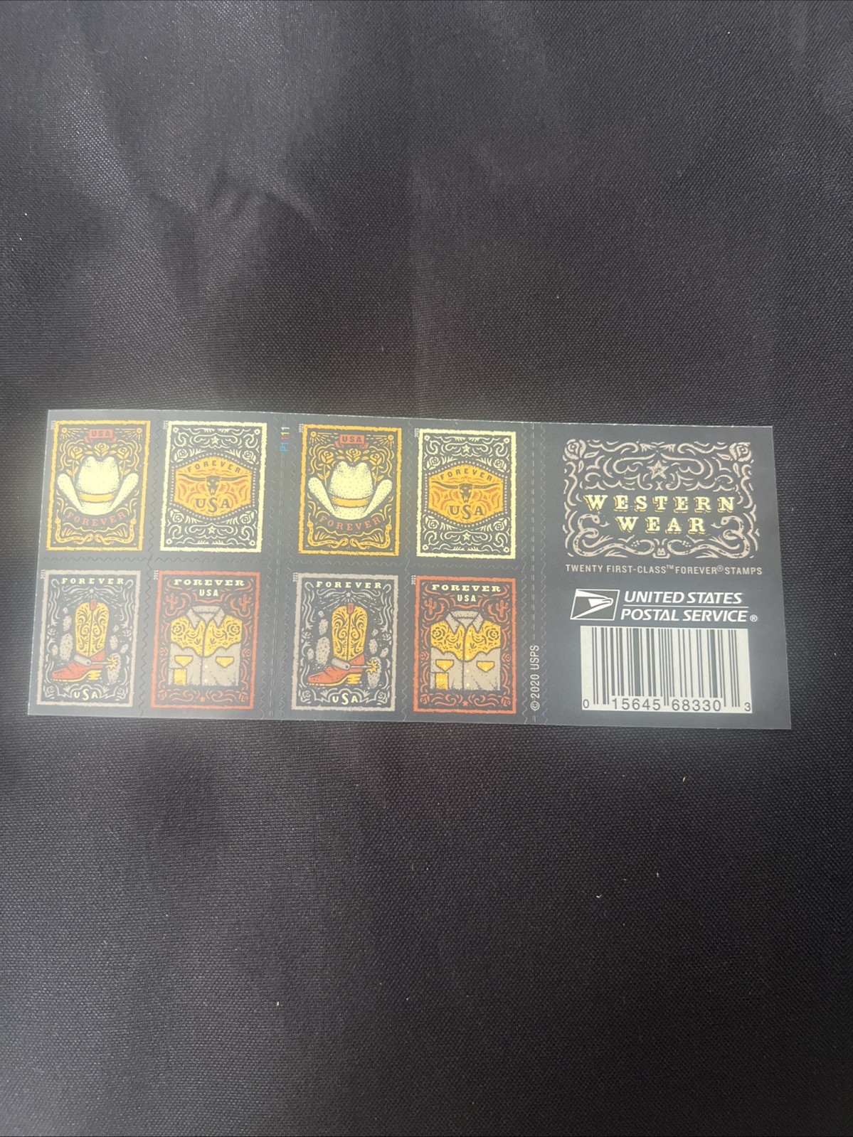 2020 US 20 First-Class Forever Stamps(Western Wear),New