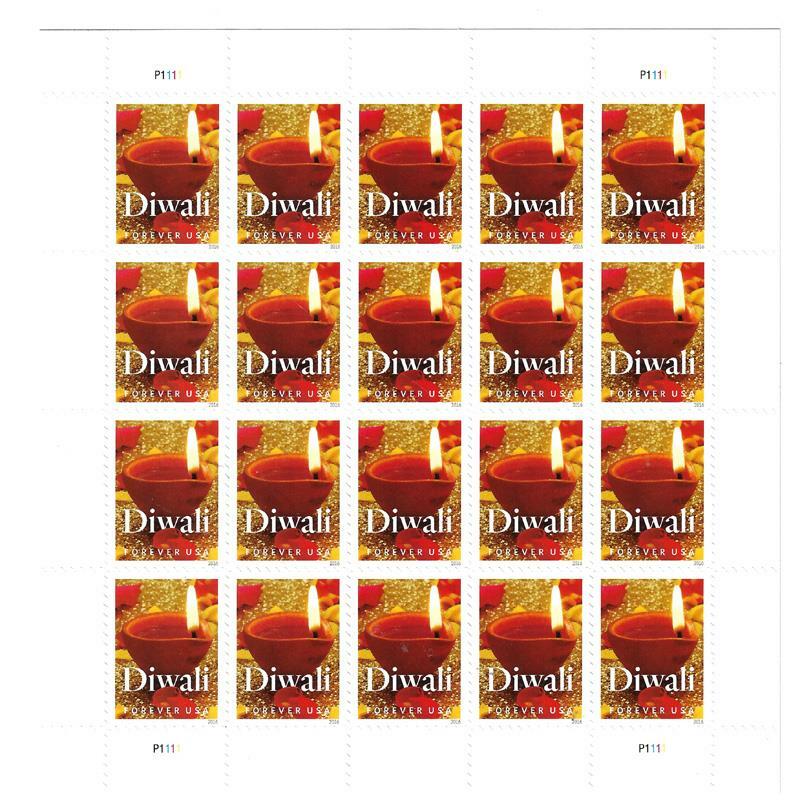 US SCOTT 5142 PANE OF 20 DIWALI STAMPS FOREVER MNH