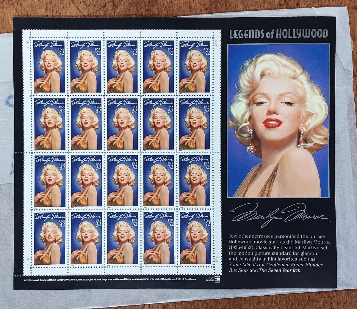 USPS Postage Stamps, various commemorative celebrities : Elvis 1992, etc.