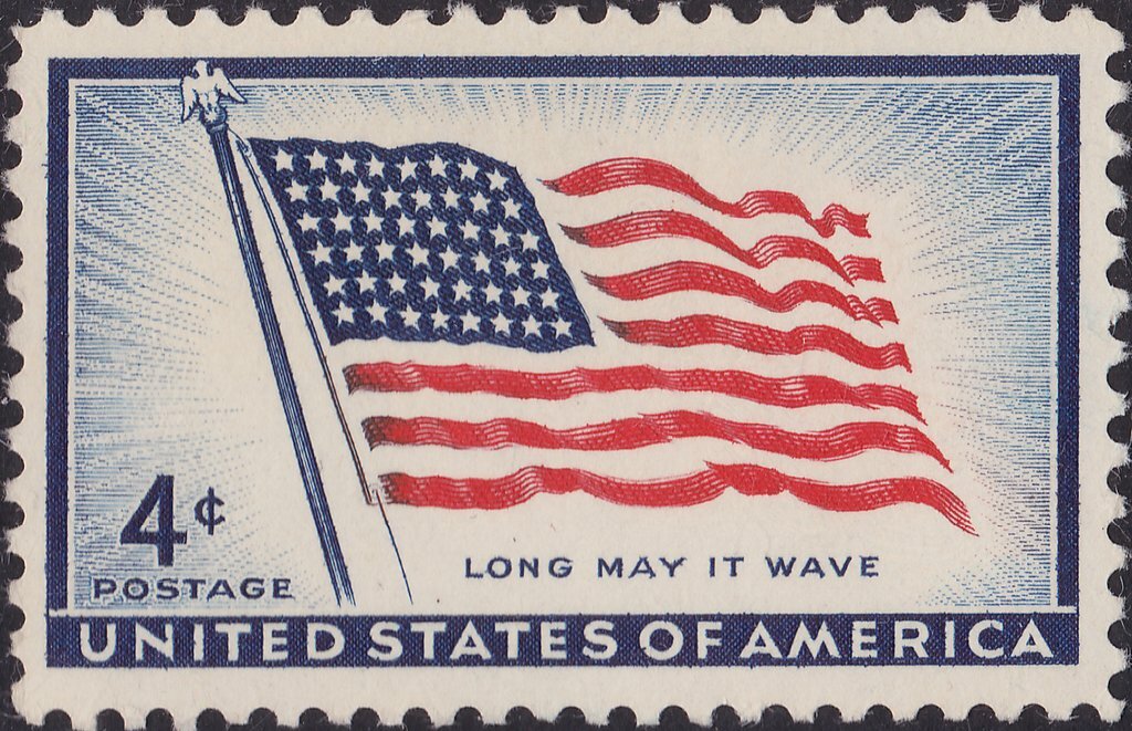 USA 1957 – American Flag Issue – “Old Glory” (48 Star Flag) – MNH 🤩 Sc.#1094 🤩