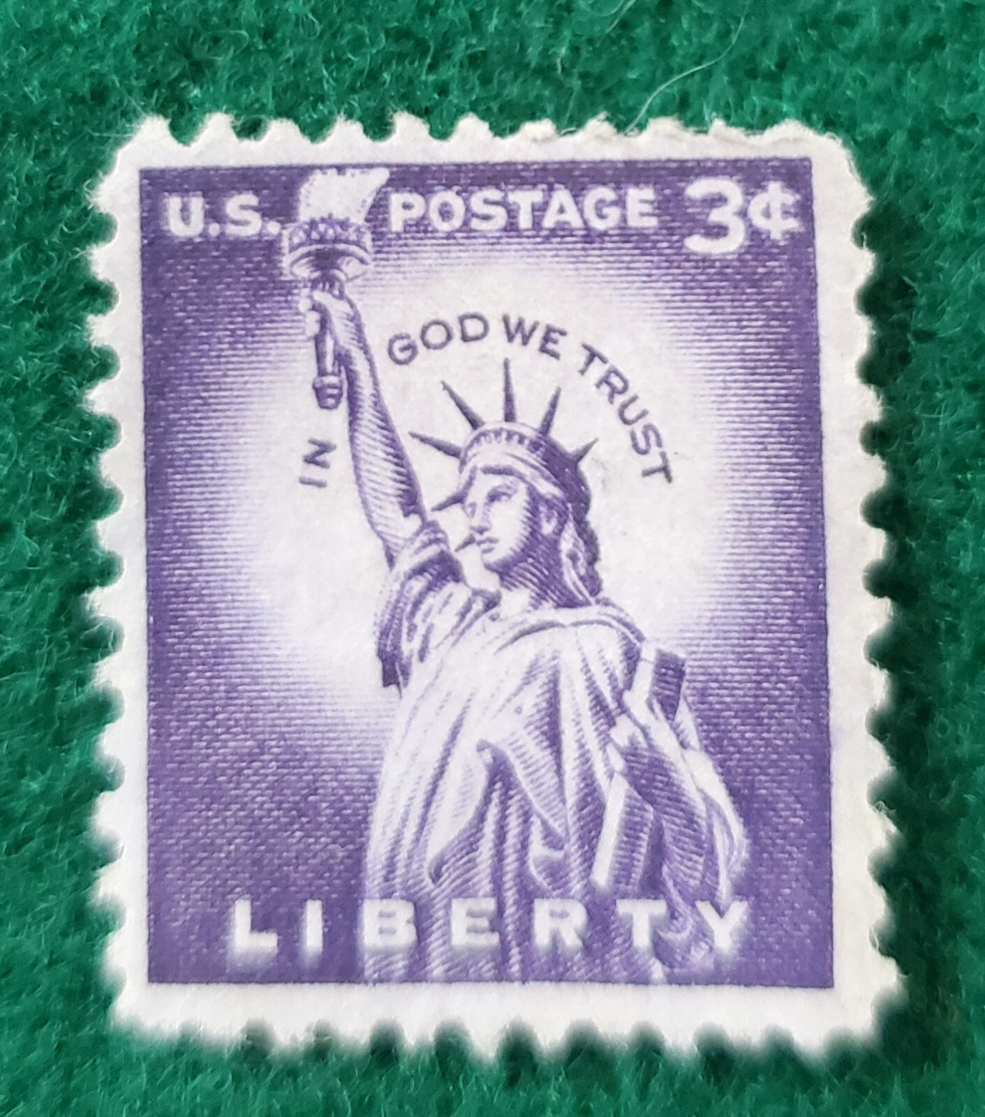 Unused 3 Cent Liberty Postage Stamp Unhinged