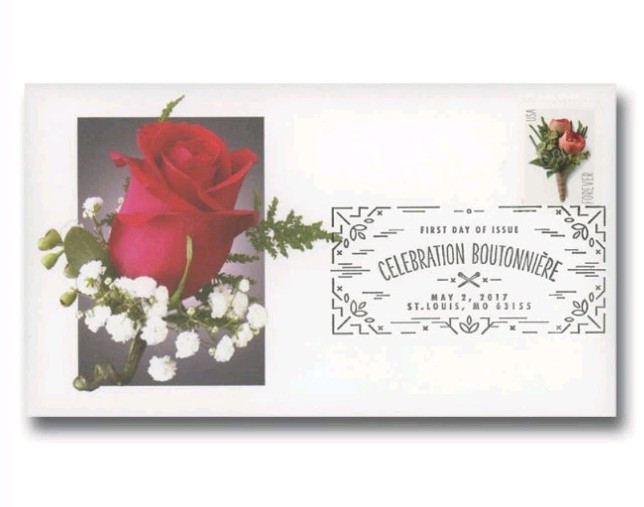 40 “CELEBRATION BOUTONNIERE” FOREVER STAMPS Wedding Invitations RSVP