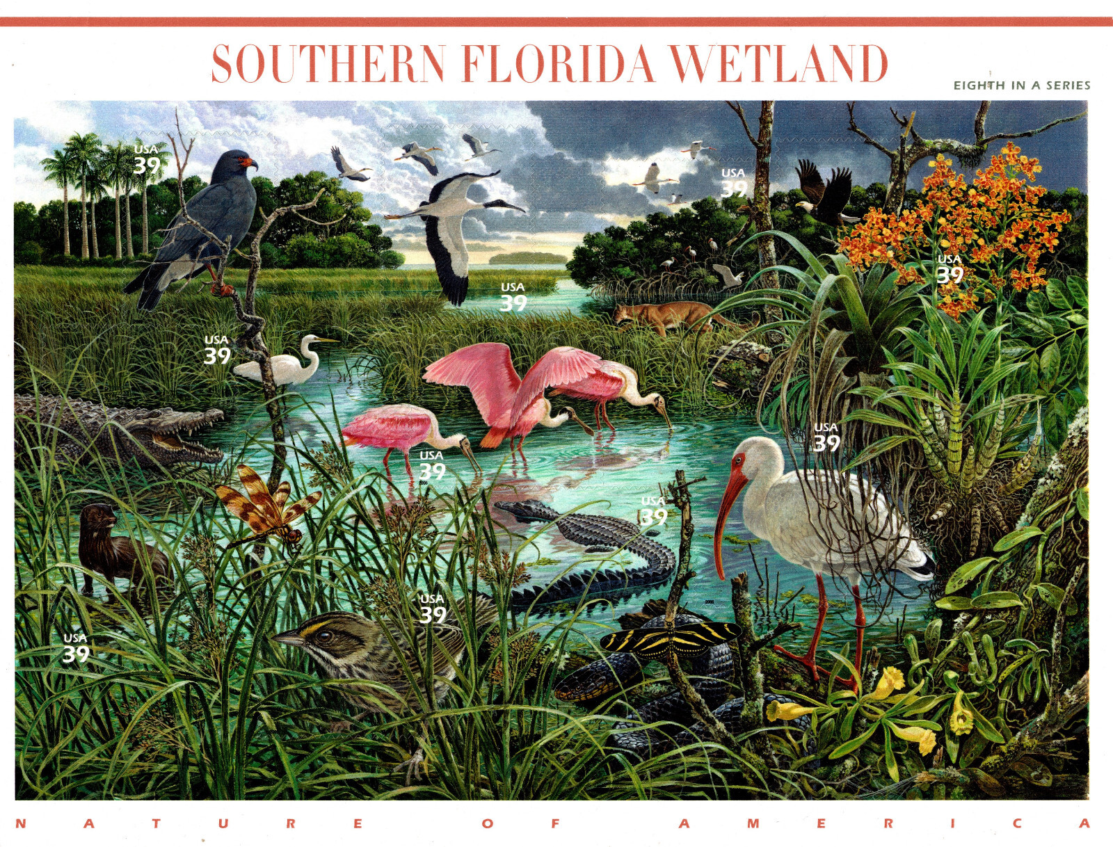 USA 2006 NATURE OF AMERICA, SOUTHERN FLORIDA WETLAND, 8th SERIES, SCOTT 4099 MNH