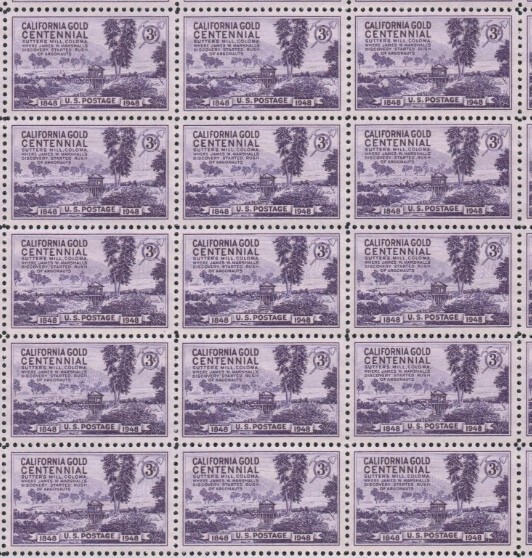 United States 3¢ California Gold Rush Centennial Postage Stamp #954 Pack of 100