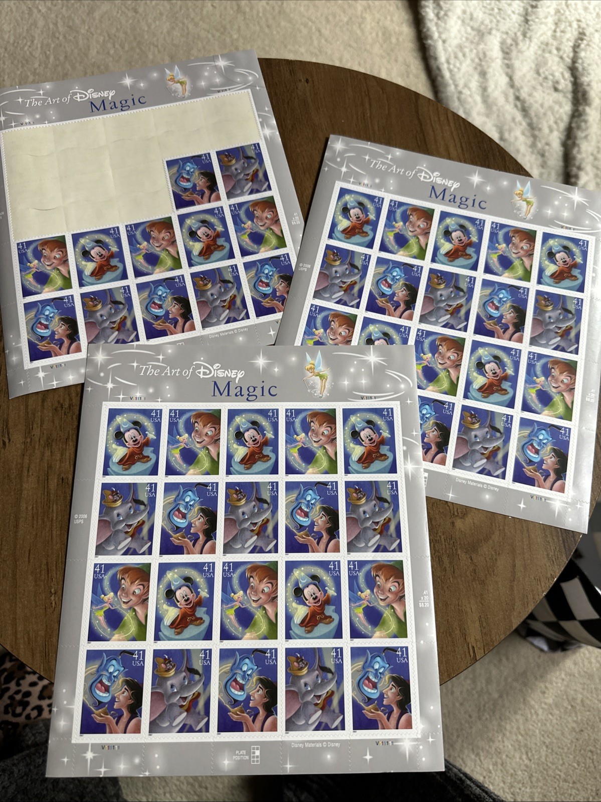 United States 41¢ Magic Disney Art Postage Stamp 2 Full & 1 Partial Sheets