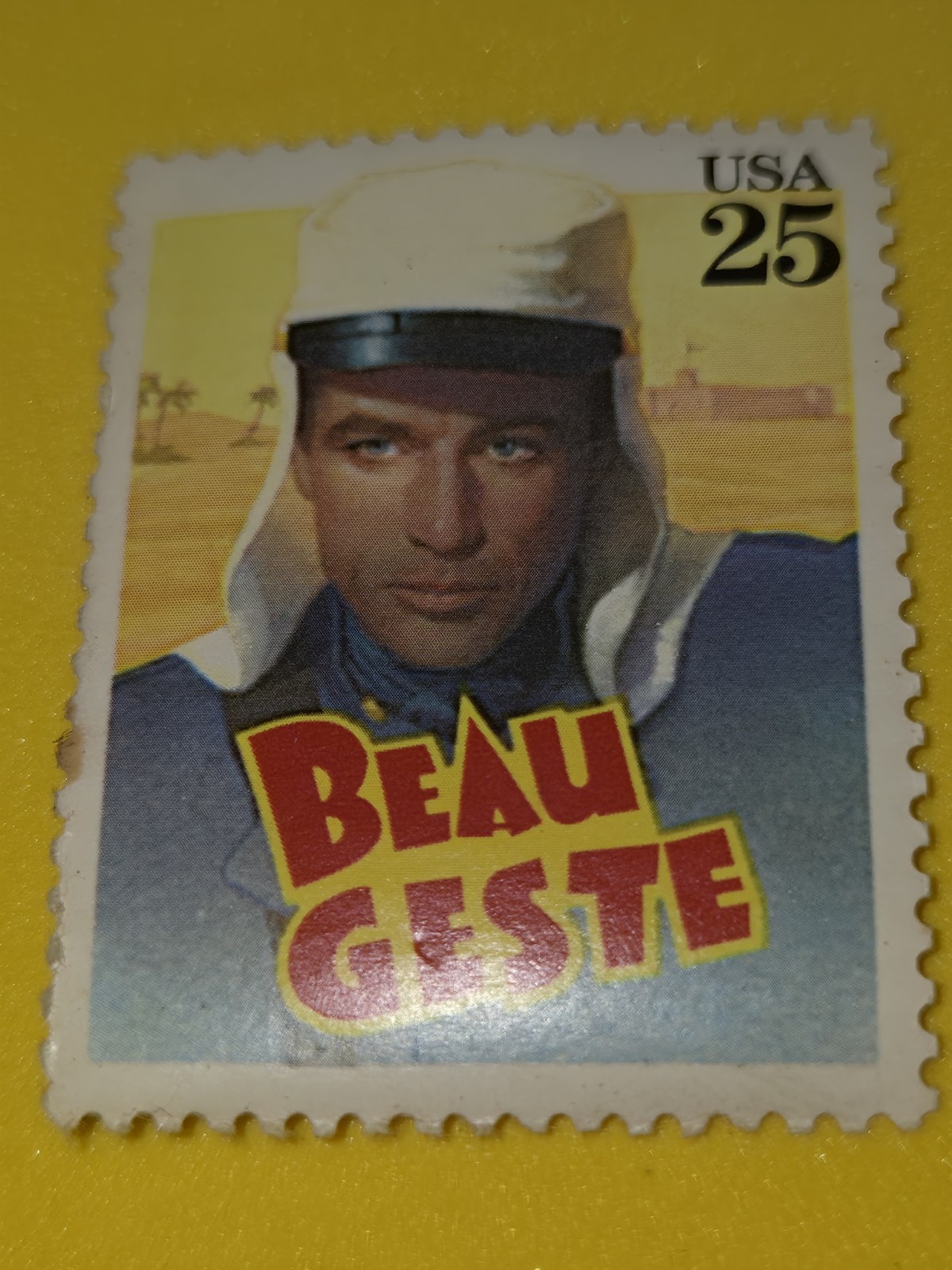 USA Beau Geste 25 Cents Stamp Unused 1990 Gary Cooper