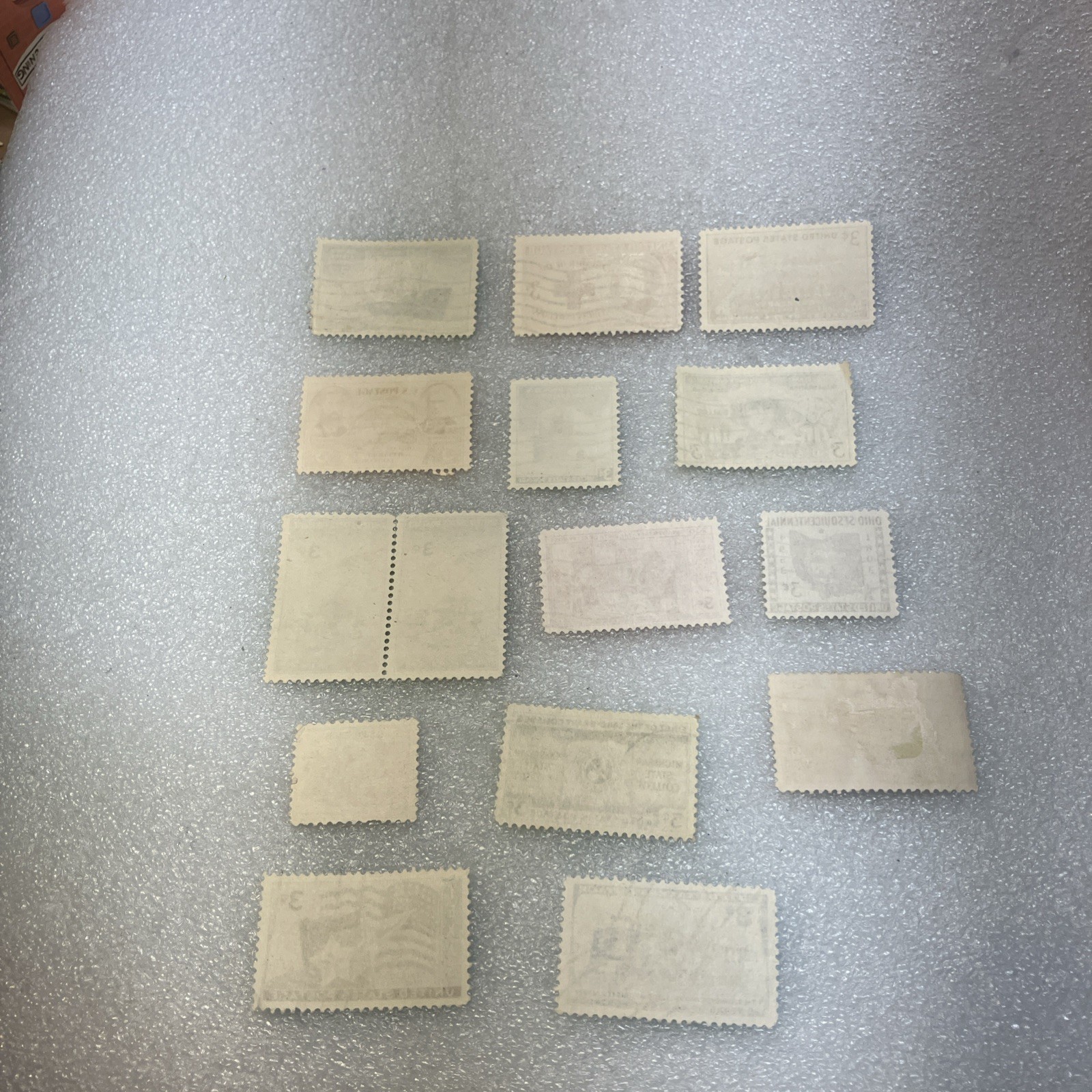 15 USED/Cancelled Commemorative 3c 1941-1955 US Stamps. Varied Lot. $1 Ships.