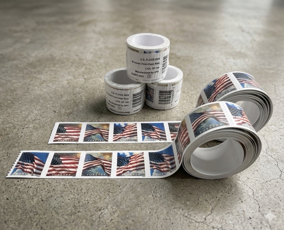 3 ROLLS Of 100 USPS Postage-300 PCS-Special Sale Collection New