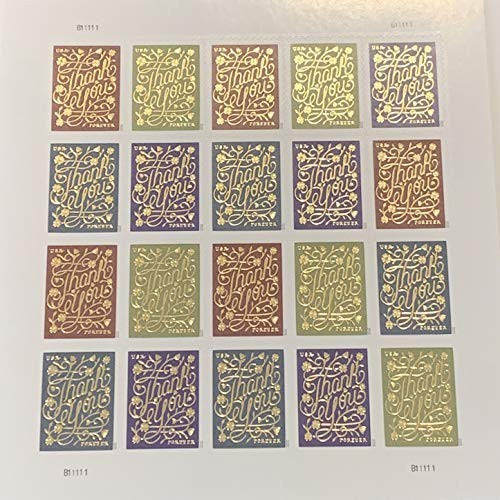 Thank You Postage Forever Stamps – Sheet of 20 – 2020 Collectible Stamps