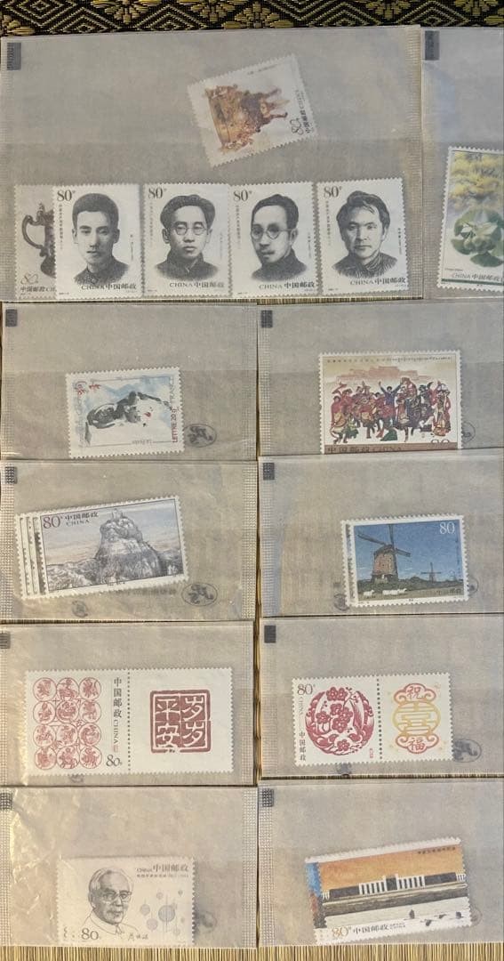 China Post, Chinese stamps, foreign stamps, 45 pieces, in good condition