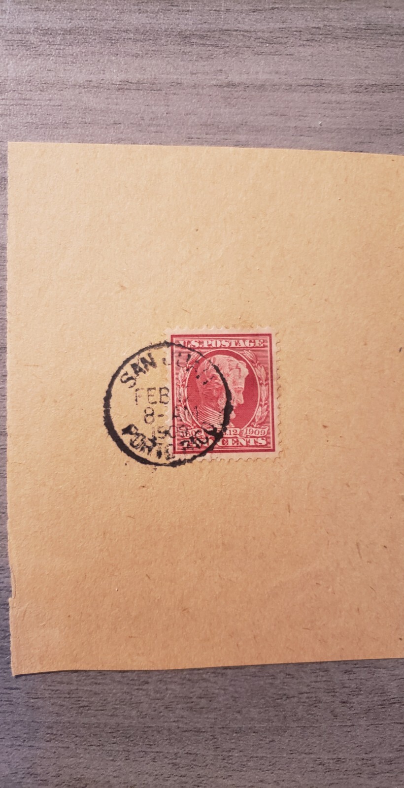 Scott #367 Lincoln 1st day of issue on 3 x 4 piece Puerto Rico Cancel
