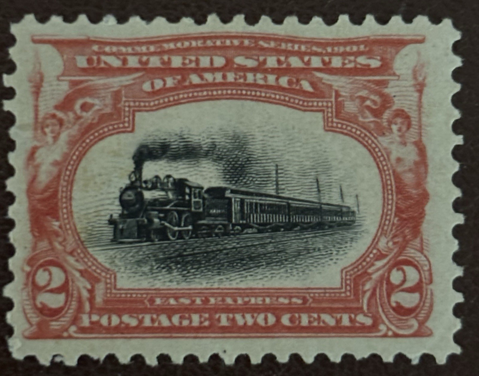 US 1901 Pan-American Exposition – TRAIN 2 Cent Scott 295 mint MNH XF