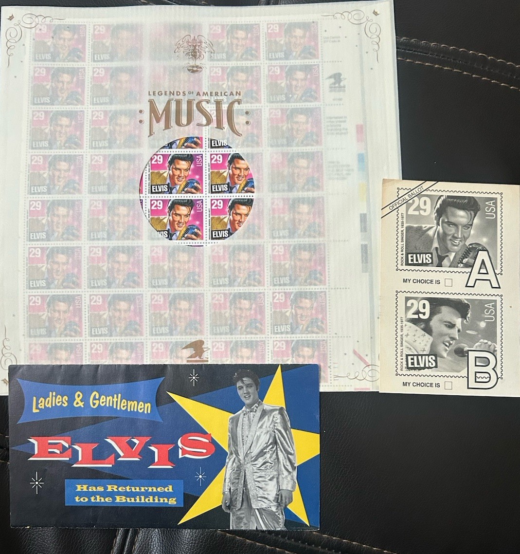 Elvis Presley 29 Cent US Postage Stamps Full Sheet Legendary American Music