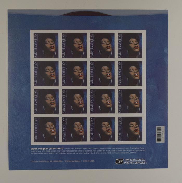 US SCOTT 5059 PANE OF 16 MUSIC ICONS SARAH VAUGHAN FOREVER STAMPS MNH