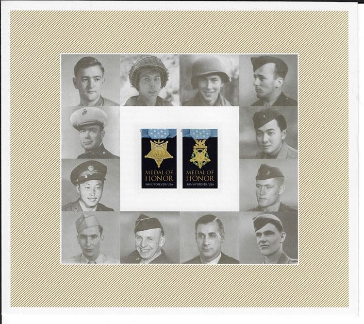 US SCOTT 4822 – 4823 SHEET OF 20 WORLD WAR II MEDAL OF HONOR FOREVER STAMPS MNH