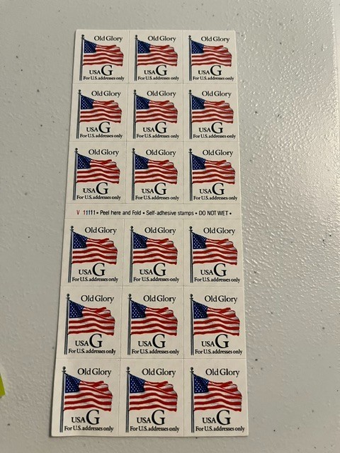 Scott #2886a. G Old Glory Stamps 32c booklet of 18. 1992. (white) MNH