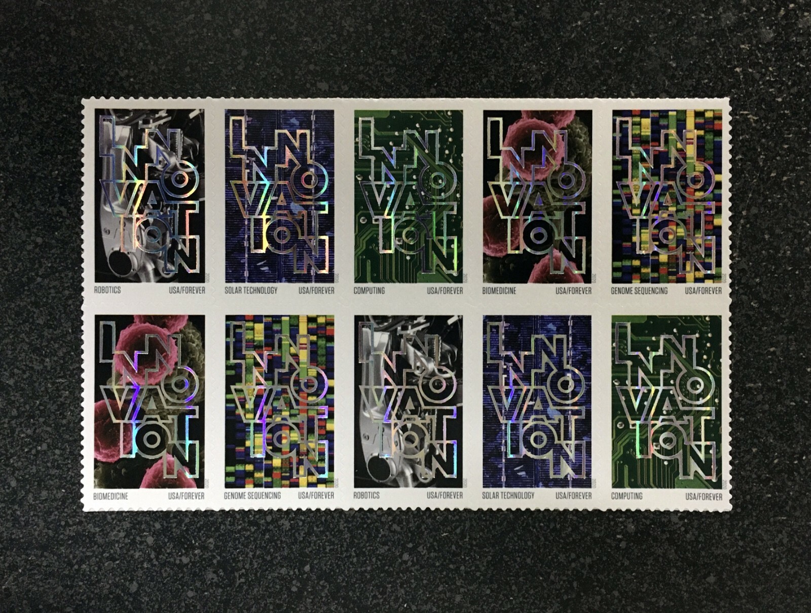 2020USA #5514-5518 Forever – Innovation – Block of 10 postage