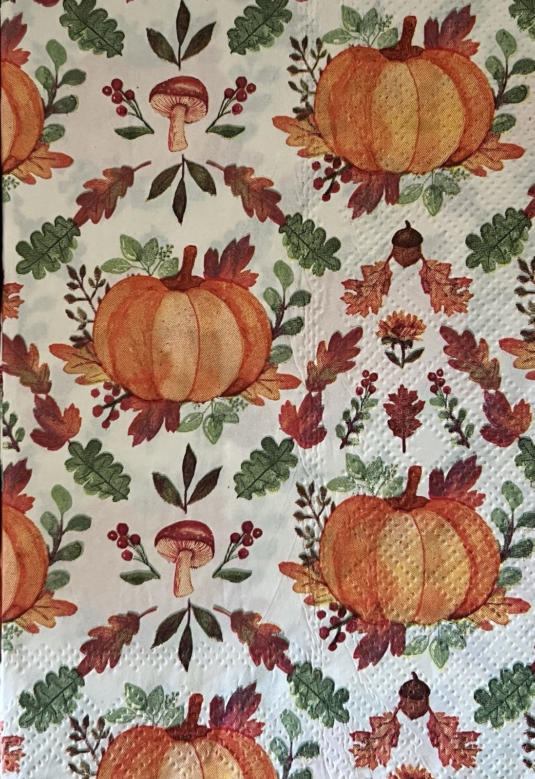 TWO Paper Dinner Decoupage Art Craft Napkins/Fall Autumn Pumpkins Halloween