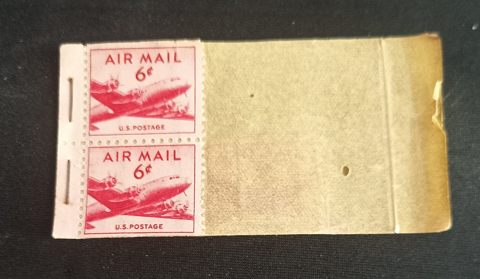 RARE AIR MAIL 6 Cent Stamp Unused In ORIGINAL BOOKLET 4 IN TOTAL