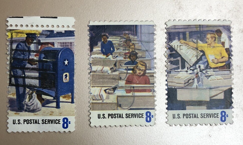 C Vintage 1973 US Postal Service 8 Cent Stamps Stamp Lot U.S.