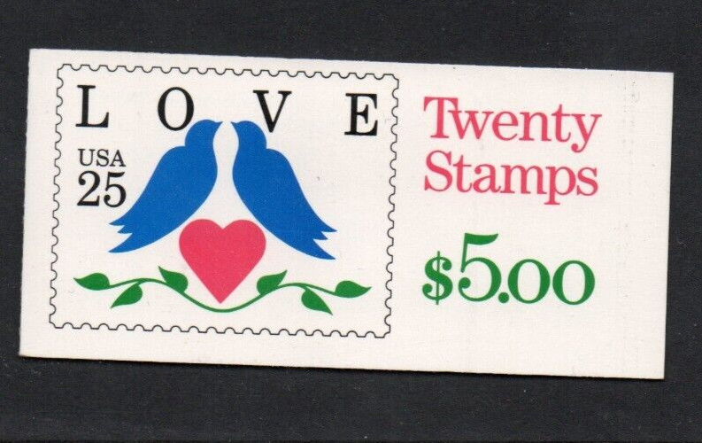 USA 1990 $5 BOOKLET GREETINGS / LOVE – 20xSG2429 – MINT