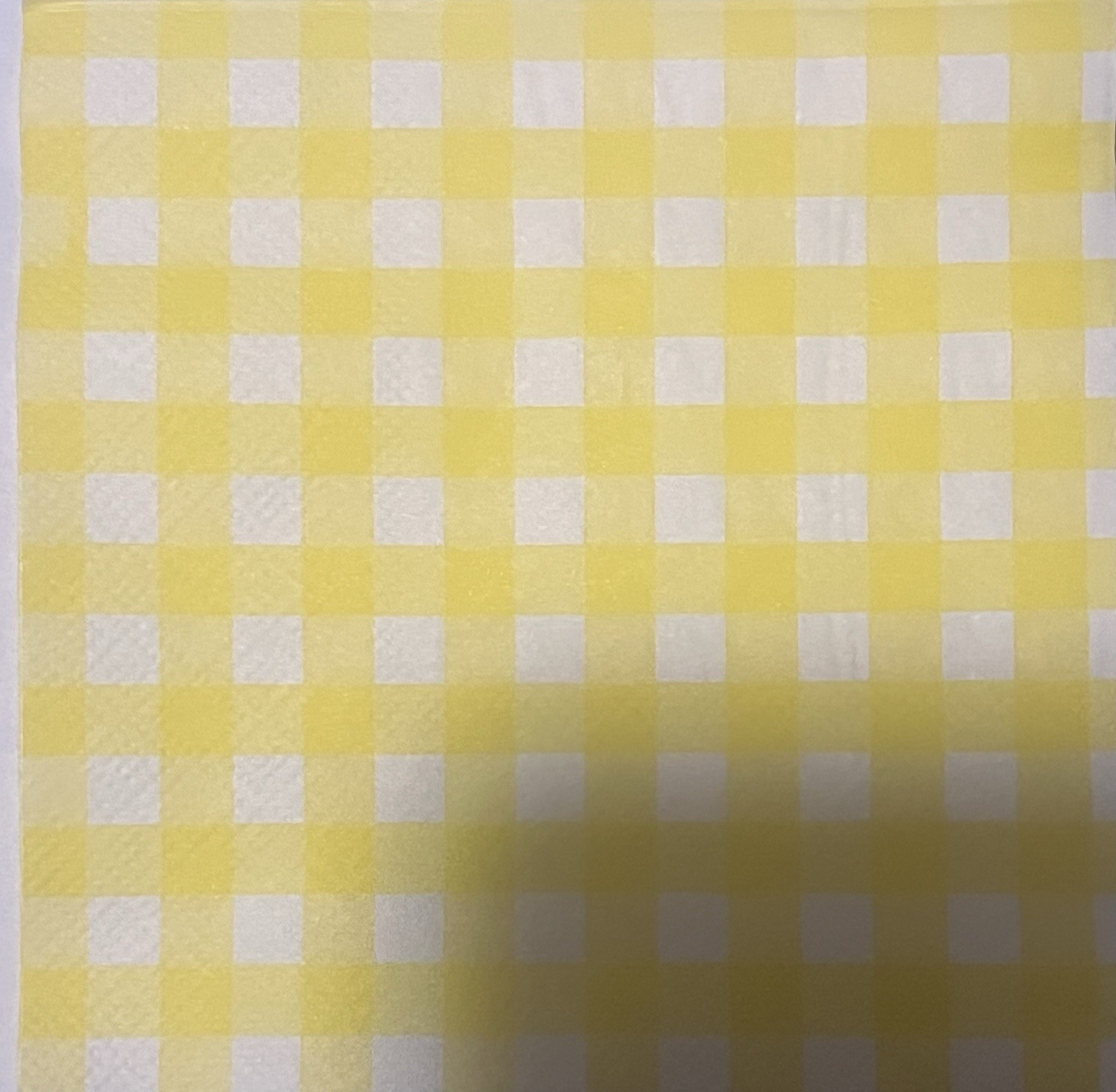 TWO Paper Beverage Decoupage Craft Napkins Easter Checker Pastel Yellow 5”x5