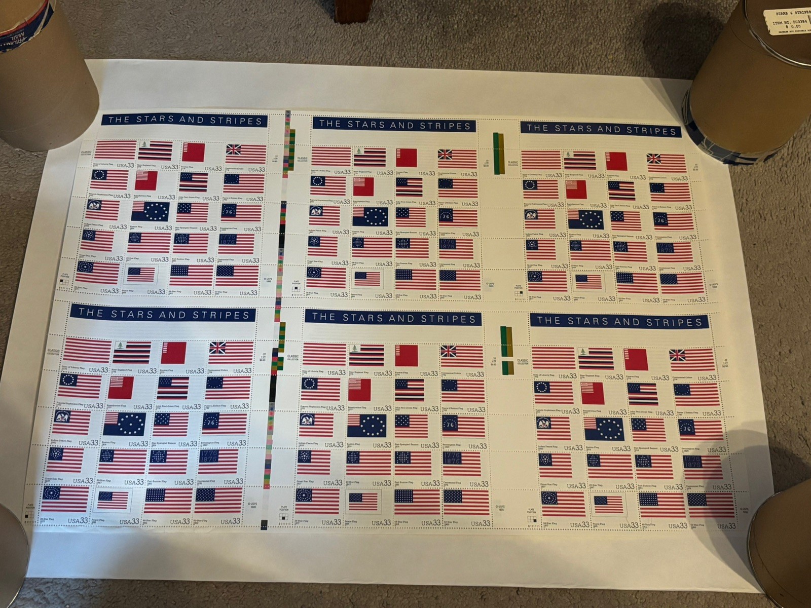 THE STARS AND STRIPES 33¢ US Postage Stamps. USA # 3403 – uncut press