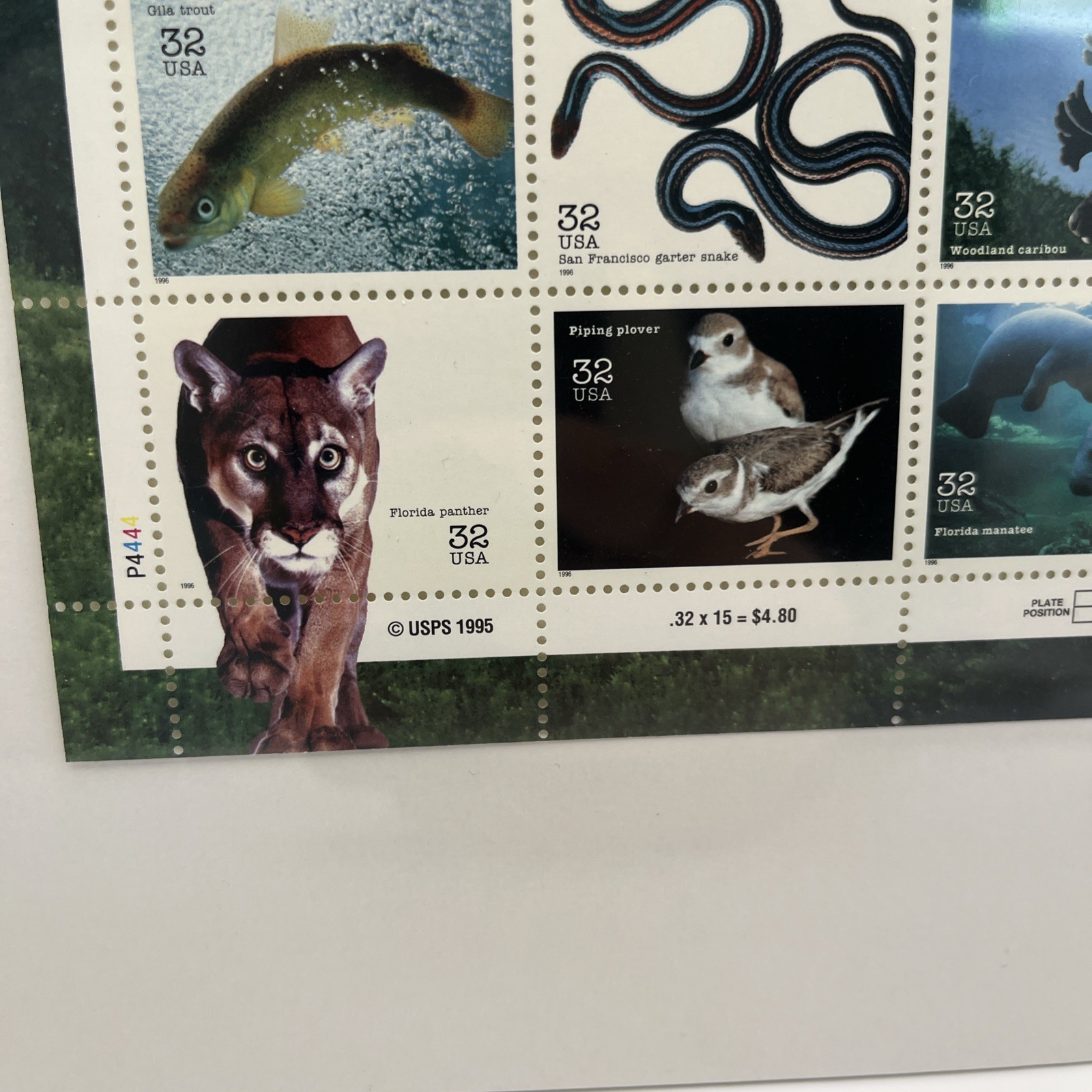 United States 32¢ Endangered Species Postage Stamps MNH Full Sheet 1996 US