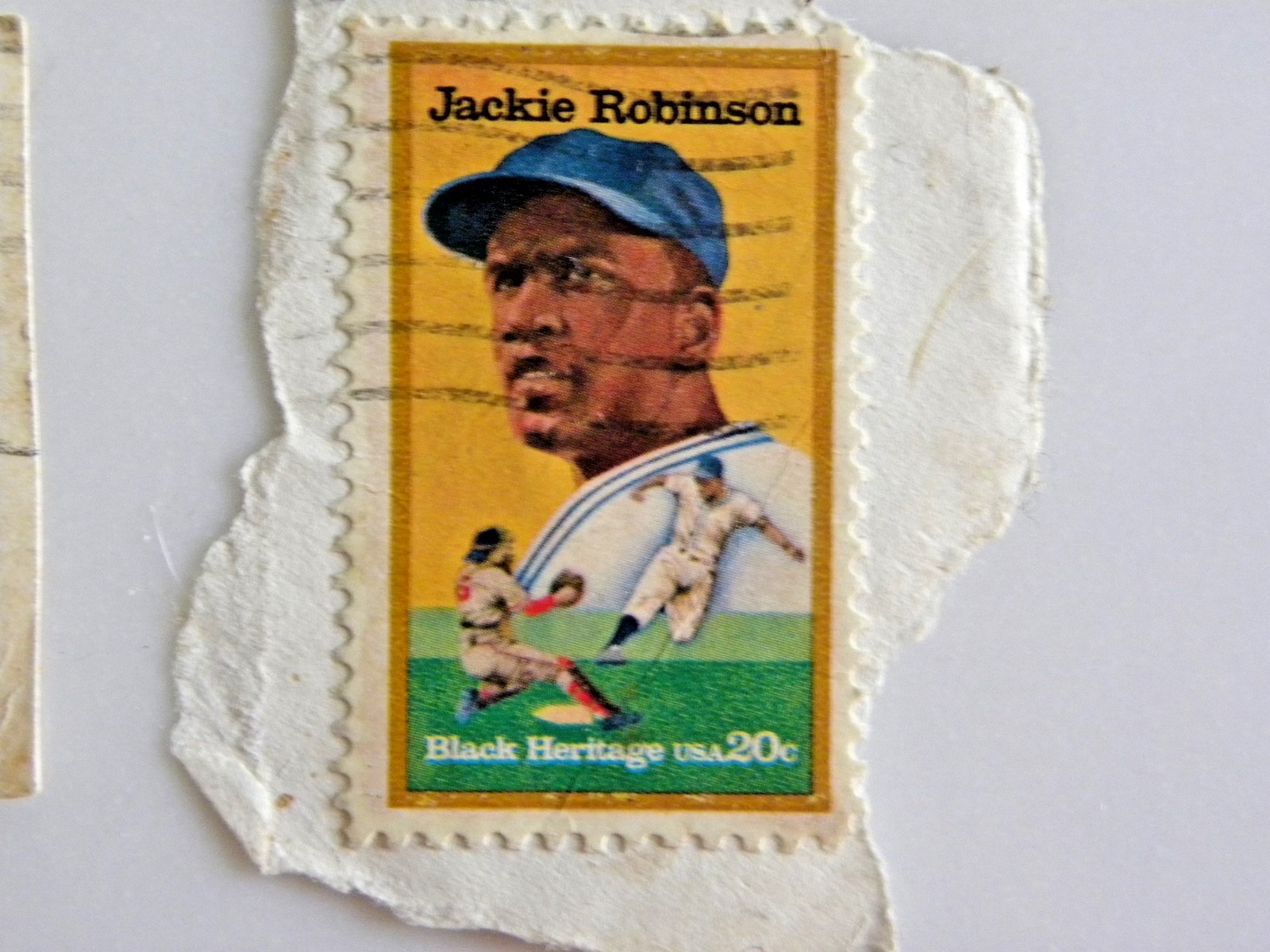 2 USA Postage Stamps 20 Cents Jackie Robinson Baseball & 10 Cents Molly Pitcher