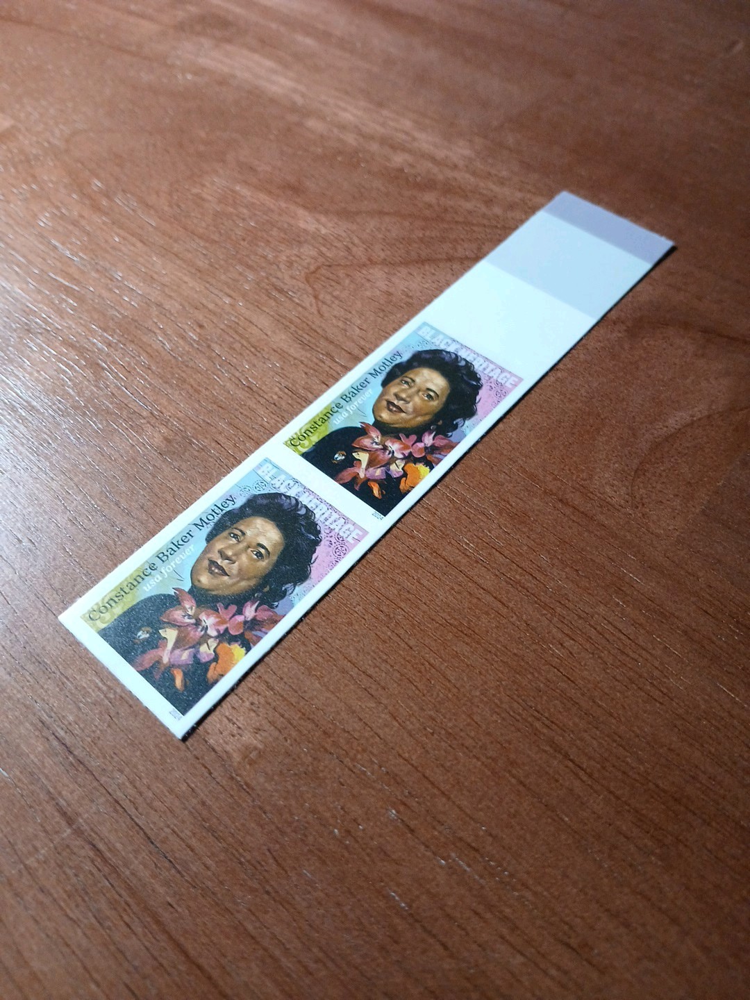 USA 2024 Sc #5830a 4ever CONSTANCE BAKER MOTLEY Imperf/NDC Vertical pair Mint