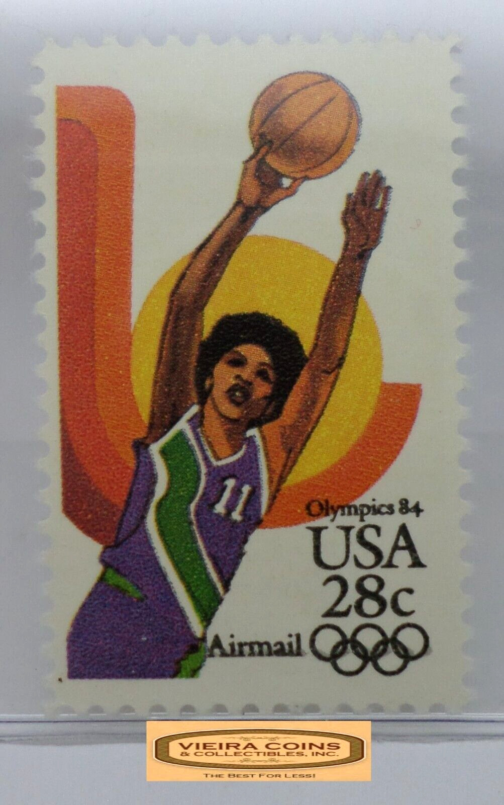 1984 USA Airmail Olympics 28 Cents Stamp – #S40922NQ