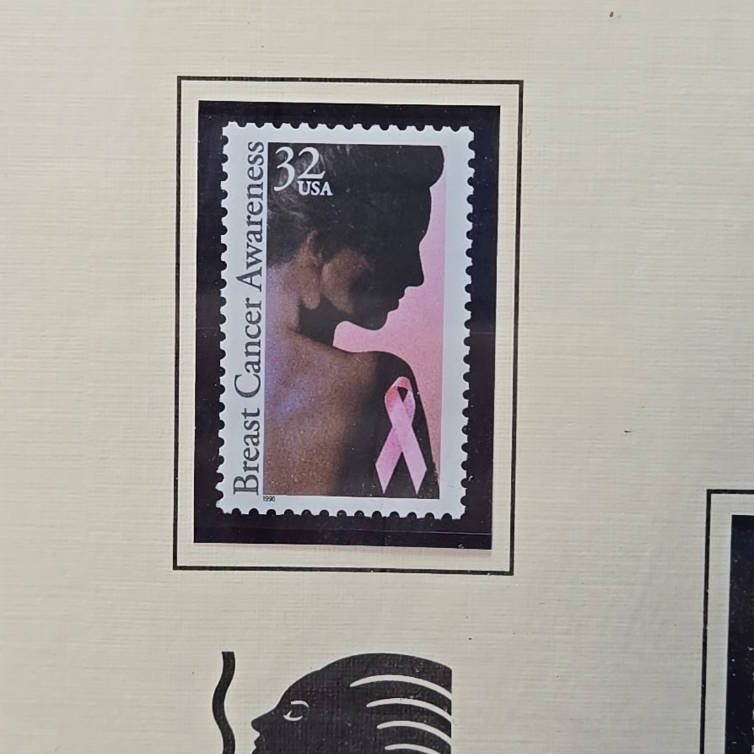 US Postal Service 1996 Breast Cancer Network Awareness Framed Wall Plaque