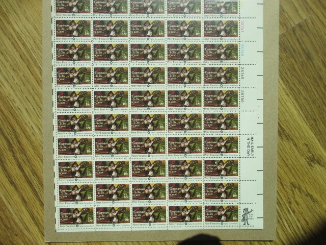 US Postage stamp sheet of 50 Peter Francisco 18 cent stamps Mint NH OG