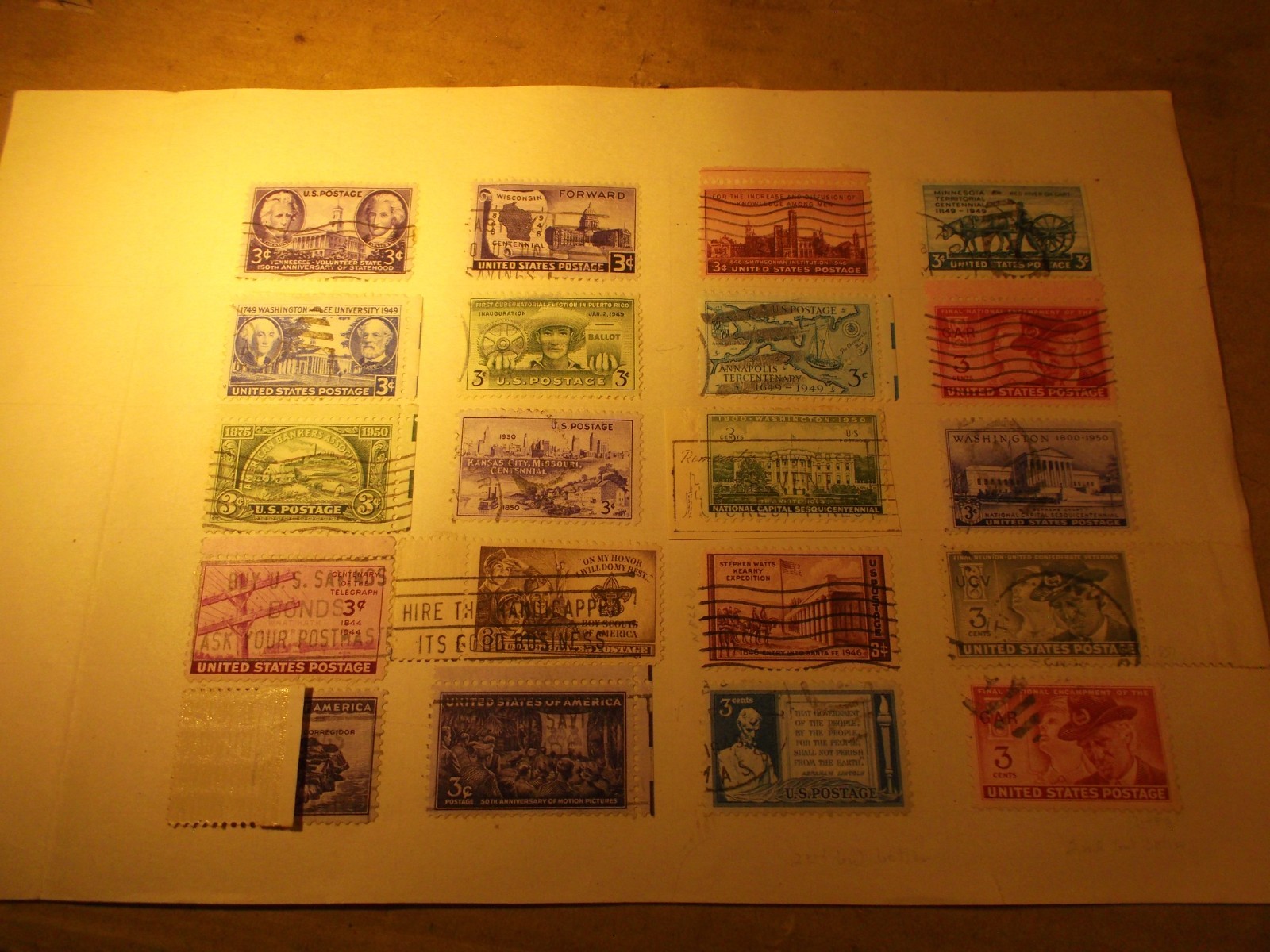 US United States Postage Stamps Over 100 on Ten Sheets. Free Shipping US sales
